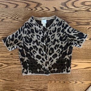 H&M Animal Print Button-Up Top